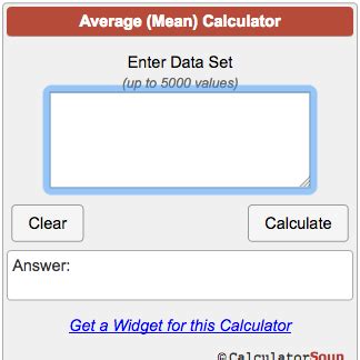 calculator soup average calculator